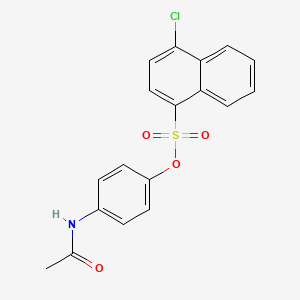molecular formula C18H14ClNO4S B2381547 4-乙酰氨基苯基-4-氯萘-1-磺酸盐 CAS No. 425676-25-1