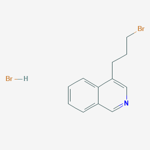 molecular formula C12H13Br2N B2381548 4-(3-溴丙基)异喹啉氢溴酸盐 CAS No. 1803592-47-3