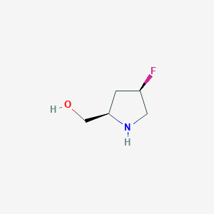 molecular formula C5H10FNO B2381554 [(2R,4R)-4-Fluoropyrrolidin-2-yl]methanol CAS No. 2080376-03-8