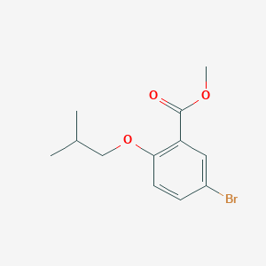 molecular formula C12H15BrO3 B2381561 MEthyl 5-bromo-2-(2-methylpropoxy)benzoate CAS No. 24123-31-7