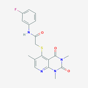 N-(3-fluorophenyl)-2-((1,3,6-trimethyl-2,4-dioxo-1,2,3,4-tetrahydropyrido[2,3-d]pyrimidin-5-yl)thio)acetamide