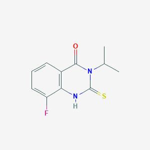 molecular formula C11H11FN2OS B2381589 8-Fluoro-3-propan-2-yl-2-sulfanylidene-1H-quinazolin-4-one CAS No. 2320723-20-2