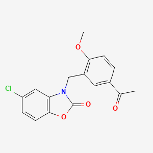 3-(5-acetyl-2-methoxybenzyl)-5-chloro-1,3-benzoxazol-2(3H)-one