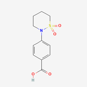 molecular formula C11H13NO4S B2381596 4-(1,1-Dioxothiazinan-2-yl)benzoic acid CAS No. 22230-37-1