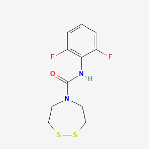 molecular formula C11H12F2N2OS2 B2381602 N-(2,6-Difluorophenyl)-1,2,5-dithiazepane-5-carboxamide CAS No. 2224541-07-3