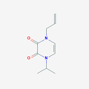 molecular formula C10H14N2O2 B2381609 1-丙-2-烯基-4-丙-2-烯基吡嗪-2,3-二酮 CAS No. 2320854-27-9
