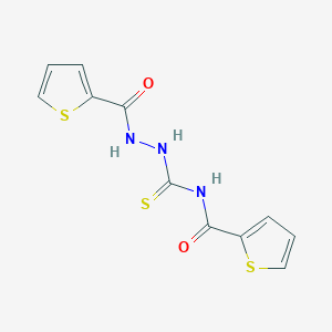 molecular formula C11H9N3O2S3 B2381622 1-(2-噻吩甲酰基)-4-(2-噻吩甲酰基)硫代氨基脲 CAS No. 649547-12-6
