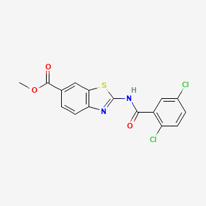 molecular formula C16H10Cl2N2O3S B2381623 Methyl 2-(2,5-dichlorobenzamido)benzo[d]thiazole-6-carboxylate CAS No. 888409-21-0
