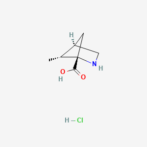 molecular formula C7H12ClNO2 B2381628 (1S,4R,5R)-5-Methyl-2-azabicyclo[2.1.1]hexane-1-carboxylic acid;hydrochloride CAS No. 1989638-29-0