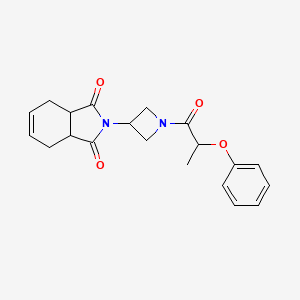 molecular formula C20H22N2O4 B2381634 2-(1-(2-phenoxypropanoyl)azetidin-3-yl)-3a,4,7,7a-tetrahydro-1H-isoindole-1,3(2H)-dione CAS No. 1798639-12-9