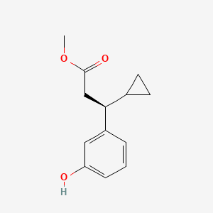 molecular formula C13H16O3 B2381651 (S)-Methyl 3-cyclopropyl-3-(3-hydroxyphenyl)propanoate CAS No. 1142223-08-2