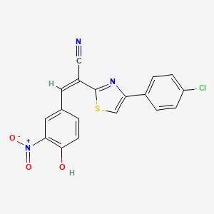 (Z)-2-(4-(4-chlorophenyl)thiazol-2-yl)-3-(4-hydroxy-3-nitrophenyl)acrylonitrile