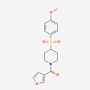 molecular formula C17H19NO5S B2381670 Furan-3-yl(4-((4-methoxyphenyl)sulfonyl)piperidin-1-yl)methanone CAS No. 1798677-35-6