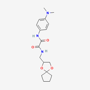 N1-(1,4-dioxaspiro[4.4]nonan-2-ylmethyl)-N2-(4-(dimethylamino)phenyl)oxalamide
