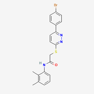 molecular formula C20H18BrN3OS B2381673 2-((6-(4-溴苯基)吡啶嗪-3-基)硫代)-N-(2,3-二甲基苯基)乙酰胺 CAS No. 872694-82-1