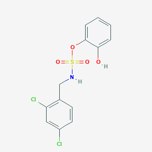molecular formula C13H11Cl2NO4S B2381674 N-(2,4-dichlorobenzyl)2-hydroxyphenylsulfamate CAS No. 339111-32-9