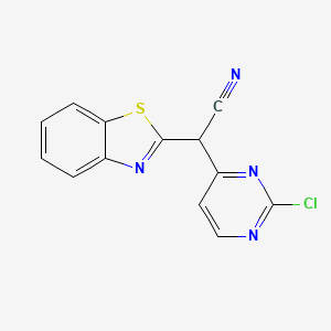 2-(Benzo[d]thiazol-2-yl)-2-(2-chloropyrimidin-4-yl)acetonitrile