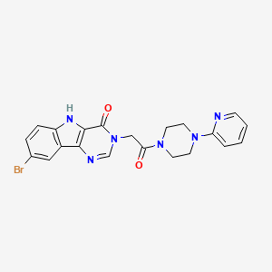 8-bromo-3-(2-oxo-2-(4-(pyridin-2-yl)piperazin-1-yl)ethyl)-3H-pyrimido[5,4-b]indol-4(5H)-one