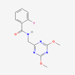 N-((4,6-dimethoxy-1,3,5-triazin-2-yl)methyl)-2-fluorobenzamide