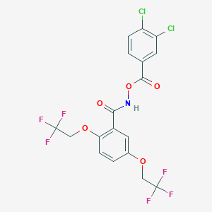 N-((3,4-dichlorobenzoyl)oxy)-2,5-bis(2,2,2-trifluoroethoxy)benzenecarboxamide