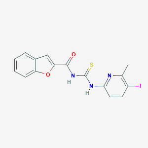 molecular formula C16H12IN3O2S B238171 N-[(5-iodo-6-methylpyridin-2-yl)carbamothioyl]-1-benzofuran-2-carboxamide 