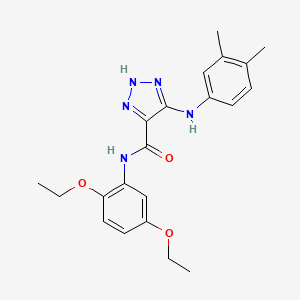 molecular formula C21H25N5O3 B2381711 N-(2,5-diethoxyphenyl)-5-[(3,4-dimethylphenyl)amino]-1H-1,2,3-triazole-4-carboxamide CAS No. 1260910-69-7
