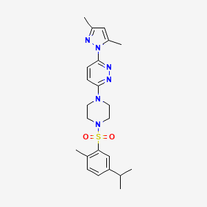 3-(3,5-dimethyl-1H-pyrazol-1-yl)-6-(4-((5-isopropyl-2-methylphenyl)sulfonyl)piperazin-1-yl)pyridazine