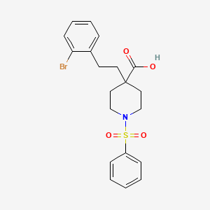 4-(2-Bromophenethyl)-1-(phenylsulfonyl)piperidine-4-carboxylic acid