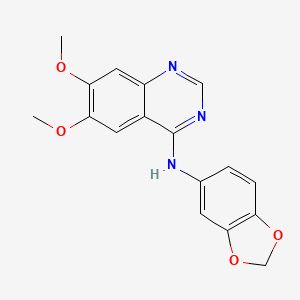 N-(1,3-benzodioxol-5-yl)-6,7-dimethoxy-4-quinazolinamine