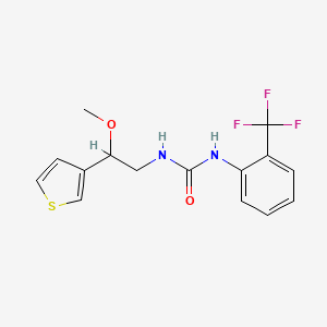 molecular formula C15H15F3N2O2S B2381731 1-(2-Methoxy-2-(thiophen-3-yl)ethyl)-3-(2-(trifluoromethyl)phenyl)urea CAS No. 1448076-52-5