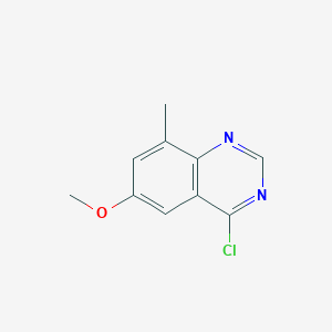 molecular formula C10H9ClN2O B2381736 4-Chloro-6-methoxy-8-methylquinazoline CAS No. 1565479-60-8