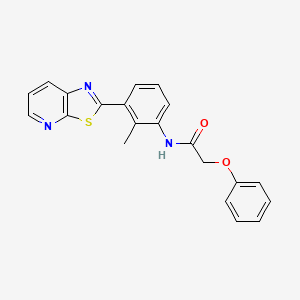 molecular formula C21H17N3O2S B2381746 N-(2-甲基-3-(噻唑并[5,4-b]吡啶-2-基)苯基)-2-苯氧基乙酰胺 CAS No. 863593-30-0