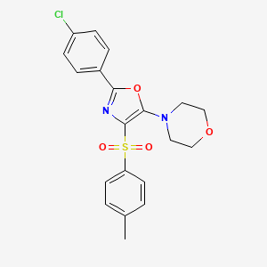 molecular formula C20H19ClN2O4S B2381752 4-(2-(4-Chlorophenyl)-4-tosyloxazol-5-yl)morpholine CAS No. 313684-04-7