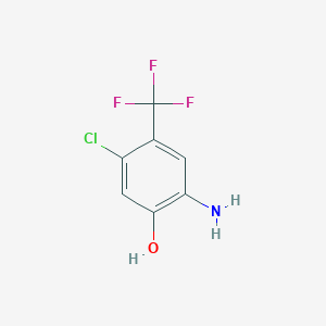 molecular formula C7H5ClF3NO B2381759 2-Amino-5-chloro-4-(trifluoromethyl)phenol CAS No. 117338-13-3