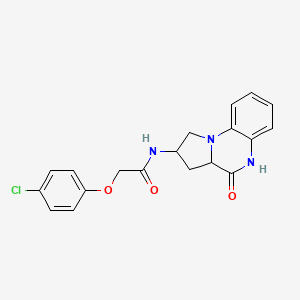 2-(4-chlorophenoxy)-N-(4-oxo-1,2,3,3a,4,5-hexahydropyrrolo[1,2-a]quinoxalin-2-yl)acetamide