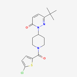 6-Tert-butyl-2-[1-(5-chlorothiophene-2-carbonyl)piperidin-4-yl]pyridazin-3-one