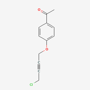 molecular formula C12H11ClO2 B2381770 1-[4-(4-Chloro-but-2-ynyloxy)-phenyl]-ethanone CAS No. 1284229-49-7