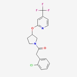 2-(2-Chlorophenyl)-1-(3-((4-(trifluoromethyl)pyridin-2-yl)oxy)pyrrolidin-1-yl)ethanone