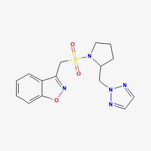3-(((2-((2H-1,2,3-triazol-2-yl)methyl)pyrrolidin-1-yl)sulfonyl)methyl)benzo[d]isoxazole
