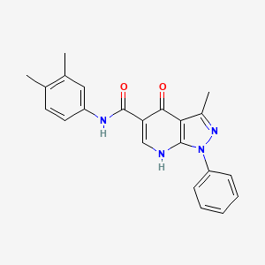 N-(3,4-dimethylphenyl)-3-methyl-4-oxo-1-phenyl-4,7-dihydro-1H-pyrazolo[3,4-b]pyridine-5-carboxamide
