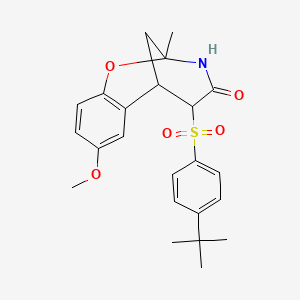 5-((4-(tert-butyl)phenyl)sulfonyl)-8-methoxy-2-methyl-5,6-dihydro-2H-2,6-methanobenzo[g][1,3]oxazocin-4(3H)-one
