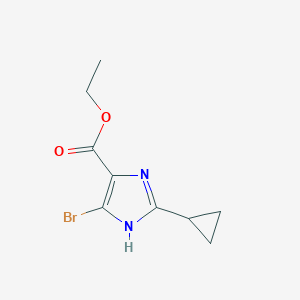Ethyl 5-bromo-2-cyclopropyl-1H-imidazole-4-carboxylate