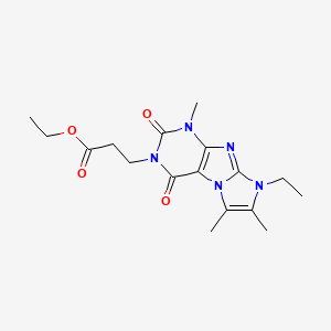 Ethyl 3-(6-ethyl-4,7,8-trimethyl-1,3-dioxopurino[7,8-a]imidazol-2-yl)propanoate