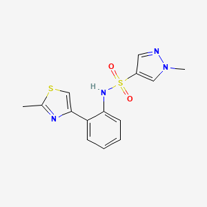 1-methyl-N-(2-(2-methylthiazol-4-yl)phenyl)-1H-pyrazole-4-sulfonamide