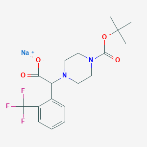 Sodium 2-[4-(tert-butoxycarbonyl)piperazin-1-yl]-2-[2-(trifluoromethyl)phenyl]acetate