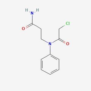 molecular formula C11H13ClN2O2 B2381797 3-(2-Chloro-N-phenylacetamido)propanamide CAS No. 50917-08-3