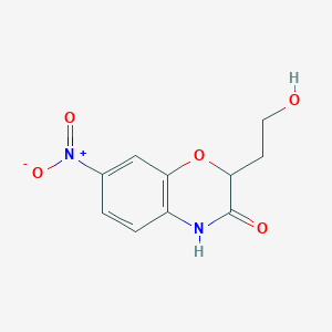 molecular formula C10H10N2O5 B2381800 2-(2-hydroxyethyl)-7-nitro-4H-1,4-benzoxazin-3-one CAS No. 191096-41-0