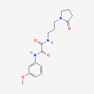 molecular formula C16H21N3O4 B2381813 N'-(3-methoxyphenyl)-N-[3-(2-oxopyrrolidin-1-yl)propyl]oxamide CAS No. 898374-04-4