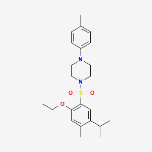 1-(2-Ethoxy-4-methyl-5-propan-2-ylphenyl)sulfonyl-4-(4-methylphenyl)piperazine