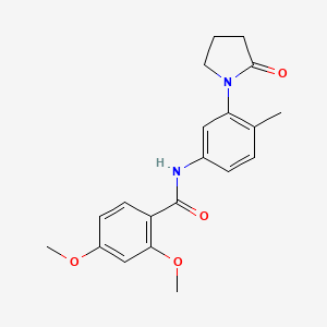 molecular formula C20H22N2O4 B2381816 2,4-dimethoxy-N-(4-methyl-3-(2-oxopyrrolidin-1-yl)phenyl)benzamide CAS No. 922887-44-3